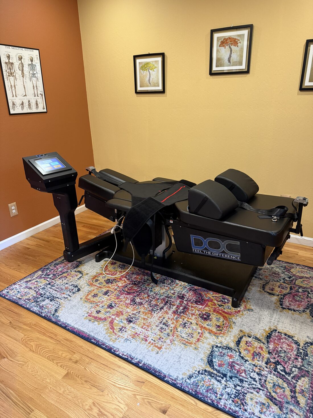 DOC spinal decompression table and touchscreen controller at SF City Chiropractic